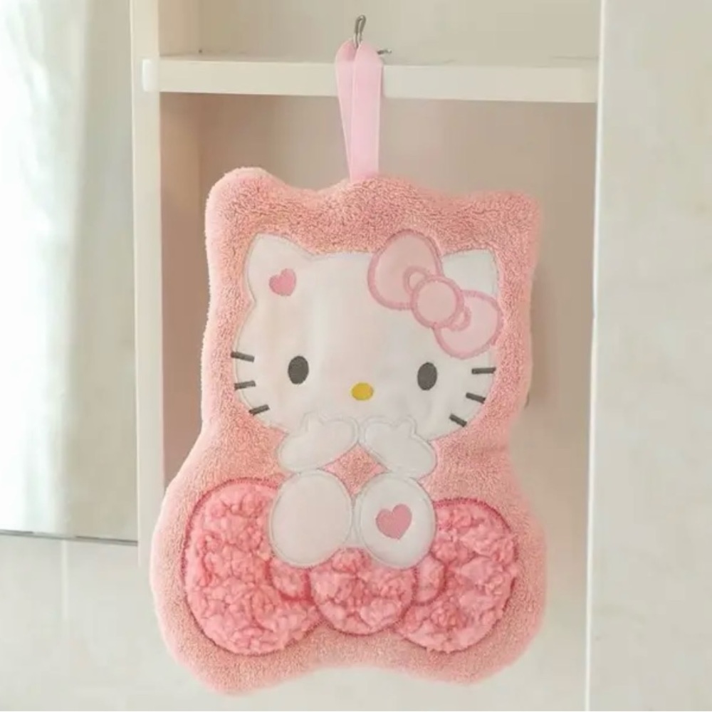 Sanrio HELLO KITTY 1 Hanging Padded Thick Wash Cloth - Picture 4 of 6